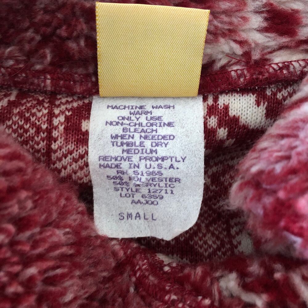 North West Blue Sherpa Jacket Women's Size Small Snowflake  Red - Picture 6 of 6